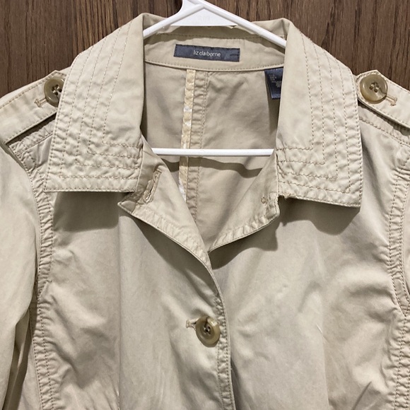 Liz Claiborne cotton khaki utility jacket - Picture 4 of 11